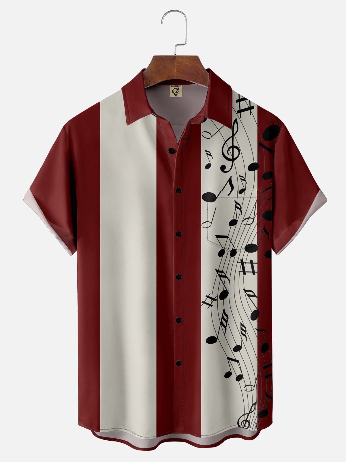 Shirt Collar Music Short Sleeve Casual Shirt