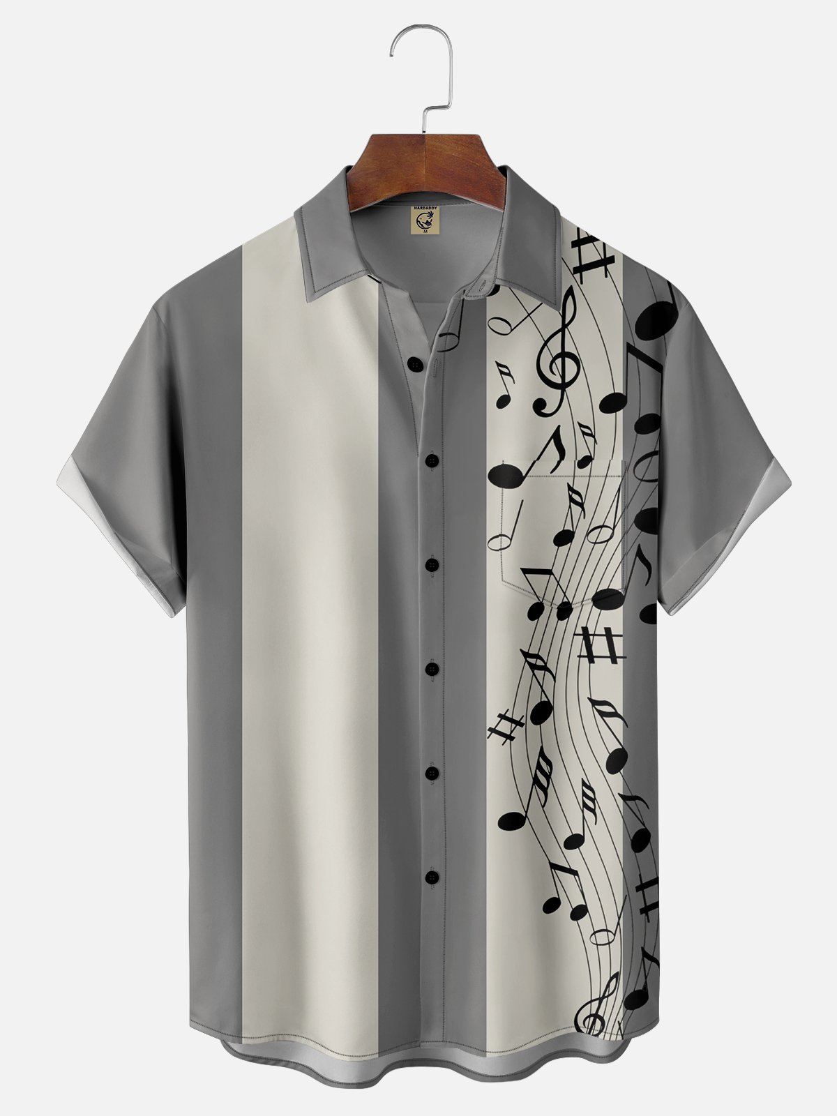 Shirt Collar Music Short Sleeve Casual Shirt