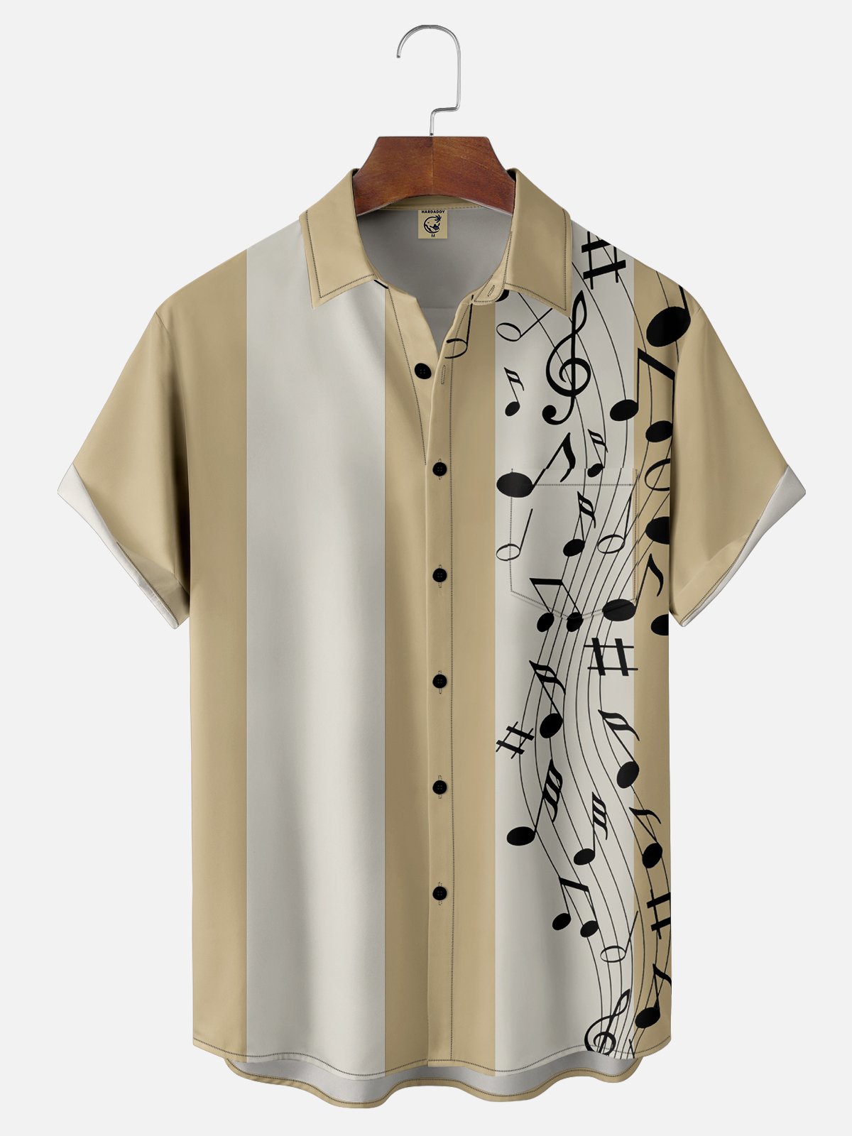 Shirt Collar Music Short Sleeve Casual Shirt
