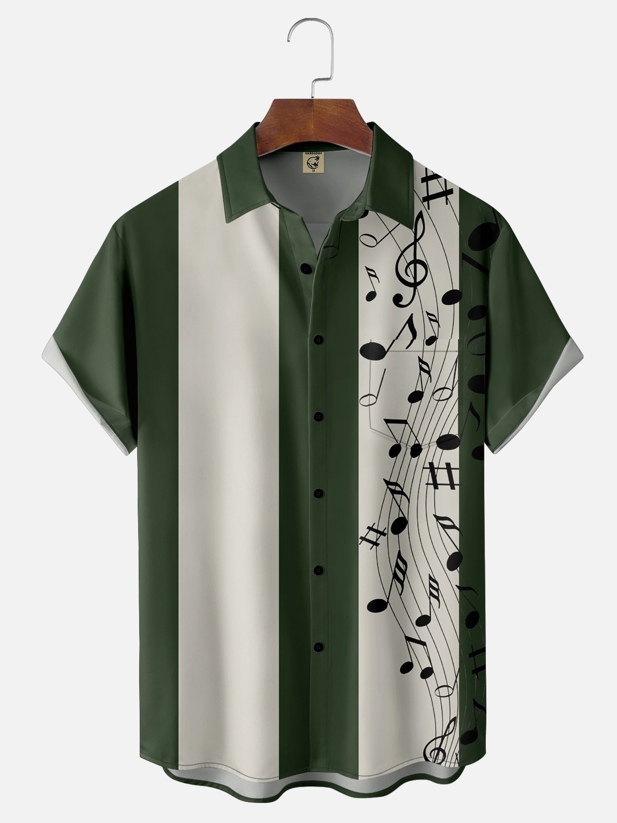 Shirt Collar Music Short Sleeve Casual Shirt