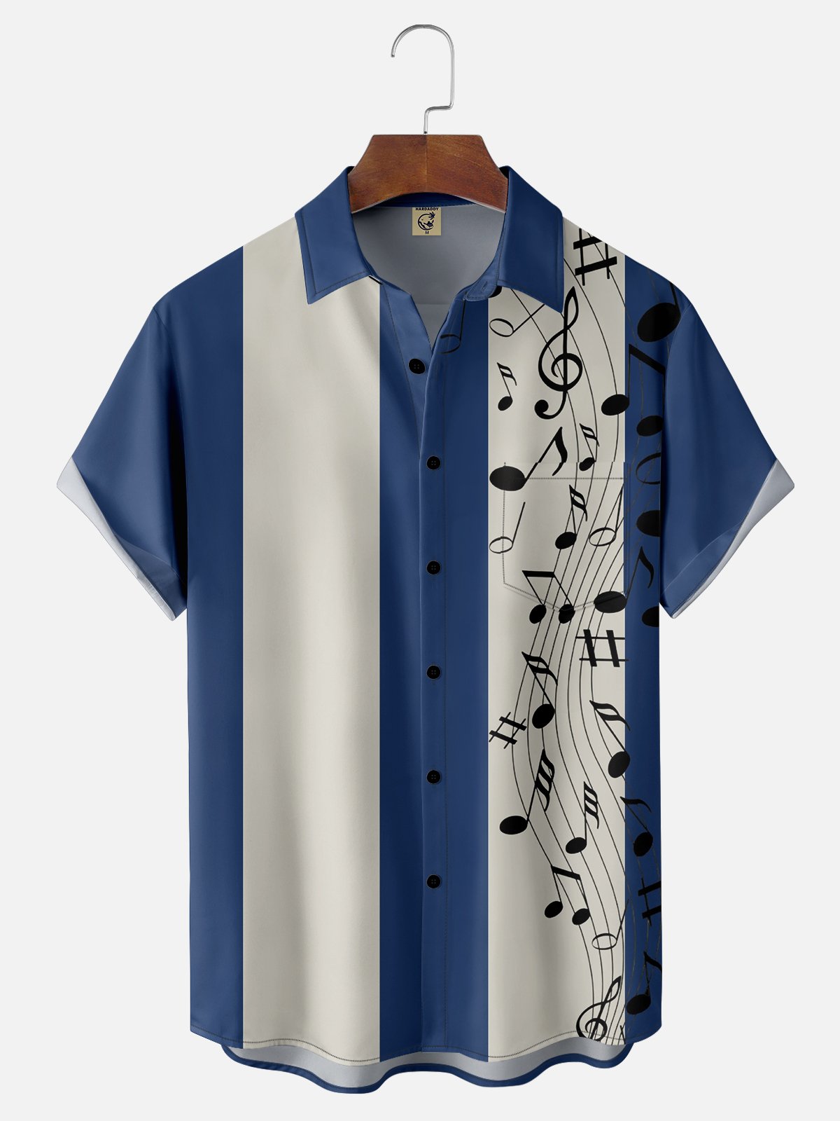 Shirt Collar Music Short Sleeve Casual Shirt