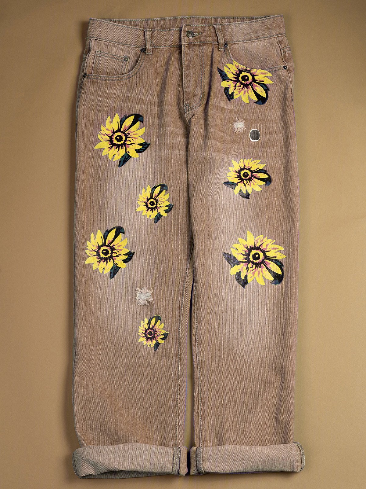 Floral Denim Slim Fit Jeans