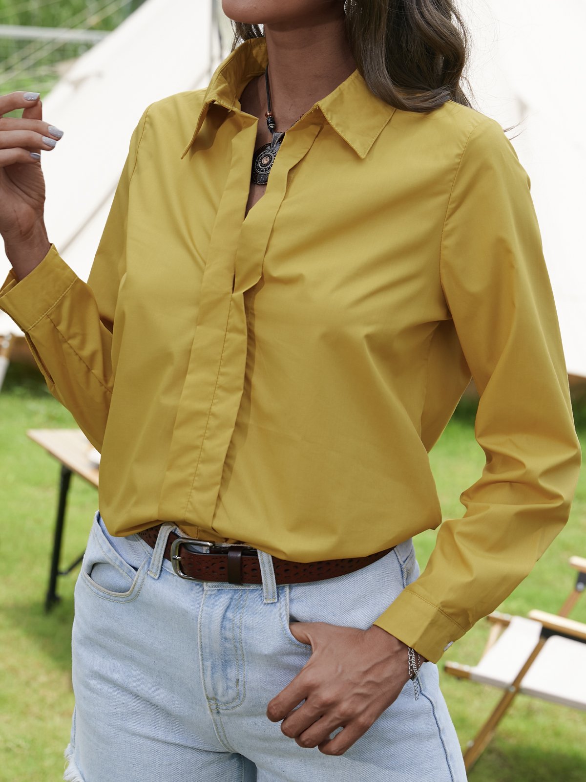 Vacation Cotton Regular Fit Shirt & Blouses