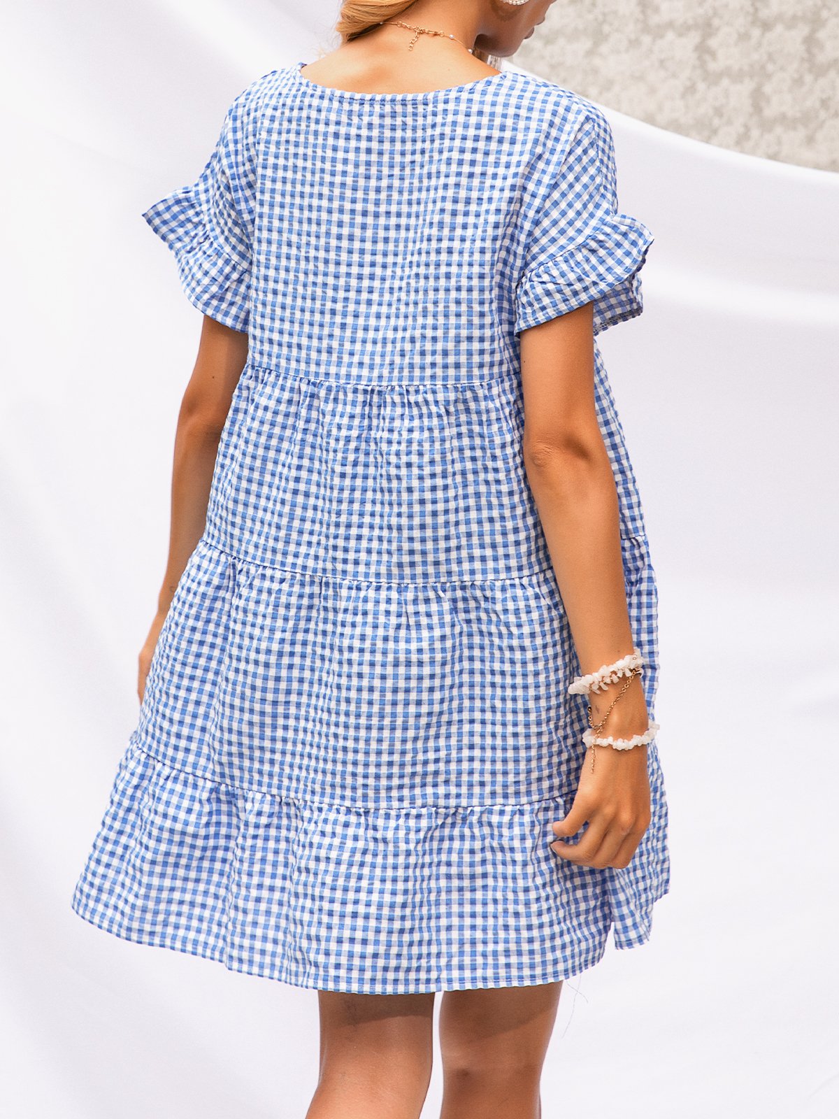 Vintage Round Neck Loosen Casual Dress