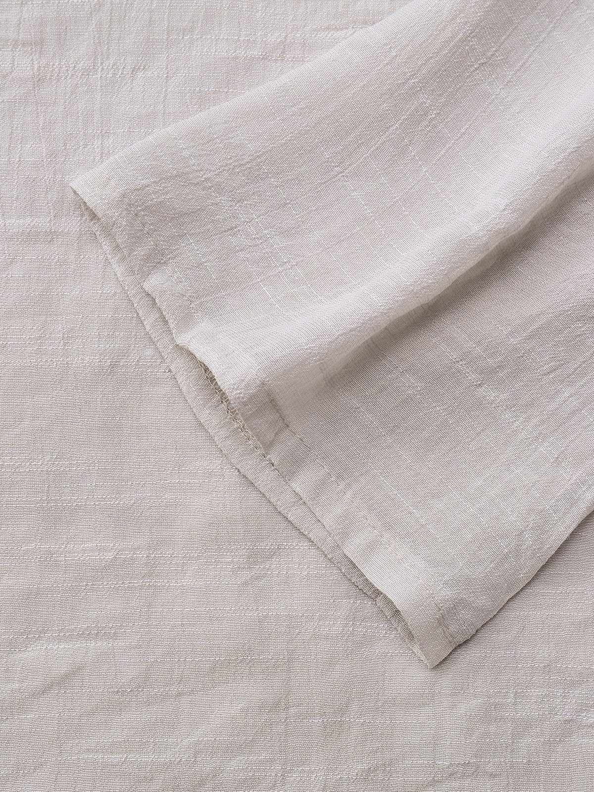 Solid Round Neck Linen Loosen Shirt & Blouses