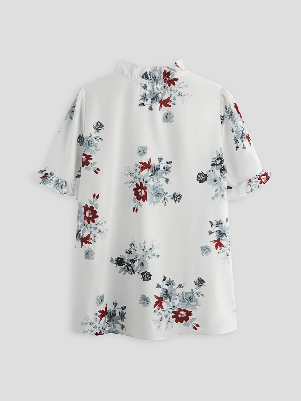 V Neck Casual Floral Loosen T-shirt