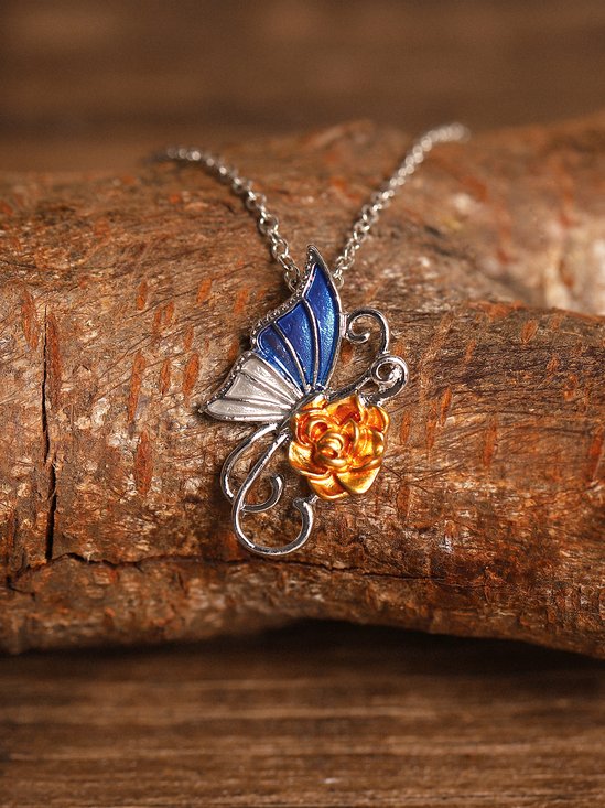 Rose Necklace Dress Jewelry