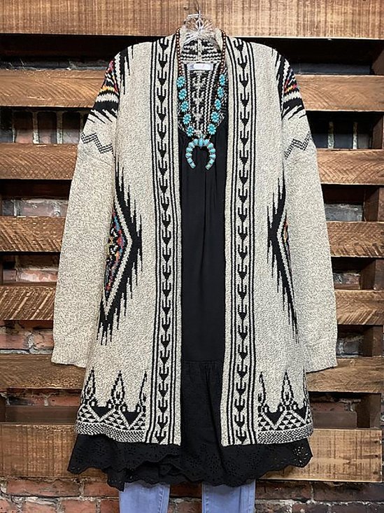 Regular Fit Vacation Tribal Coats