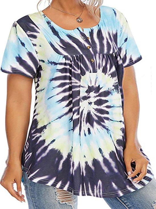 Cotton Casual V Neck Loosen T-shirt