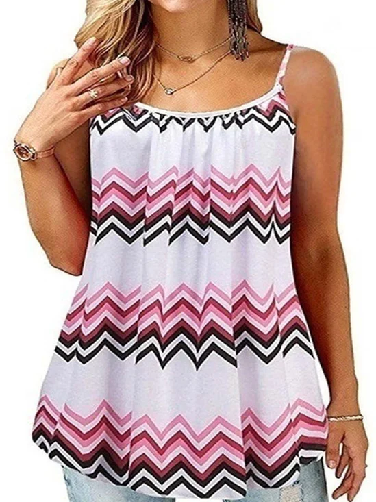Floral U-Neck Loosen Tank & Cami