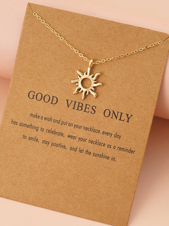 Simple Sunflower Alloy Necklace