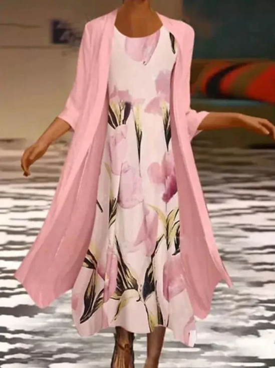 Polyester Fibre Floral Dress