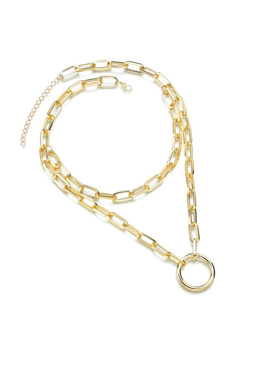 Fashionable Commuter Chain Multi-Layered Necklace