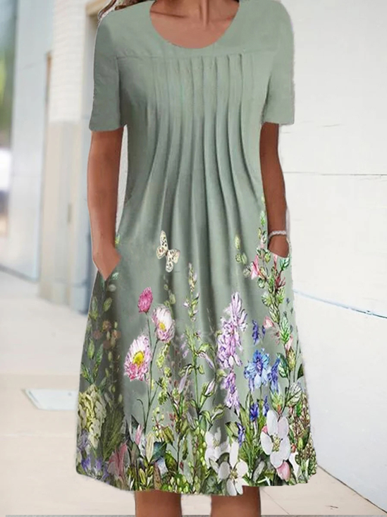 Jersey Vacation Loosen Boho Dress