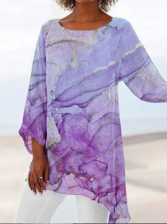 Bamboo Loosen Casual Sea Shirt & Blouses