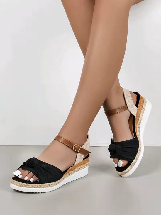 Faux Suede Sandals