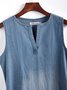 V Neck Plain Regular Fit Casual Casual Dress