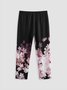 Jersey Floral Casual Pants