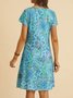 Casual V Neck Tribal Dress