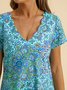 Casual V Neck Tribal Dress