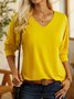 V Neck Jersey T-shirt