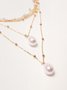 Resort Style Beach Pearl Multilayer Necklace