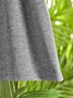 Round Neck Solid Loosen Casual Jersey T-shirt