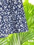 Vacation Crew Neck Printed Polyester Fibre Floral Dress
