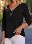 V Neck Jersey T-shirt