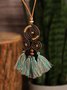 Boho Style Vintage Long Sweater Chain Fringe Necklace