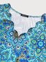Casual V Neck Tribal Dress