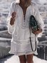 Regular Fit Buttoned Casual Boho Dress