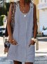 Boho Printed Crew Neck Summer Dress