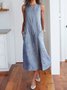 Vacation V Neck Loosen Casual Dress