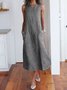 Vacation V Neck Loosen Casual Dress