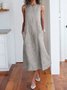 Vacation V Neck Loosen Casual Dress