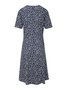 Vacation Crew Neck Printed Polyester Fibre Floral Dress