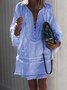 Regular Fit Buttoned Casual Boho Dress