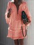 Regular Fit Buttoned Casual Boho Dress