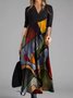Vintage Abstract Regular Fit Casual Dress