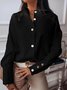 Plain Regular Fit Simple Shirt & Blouses