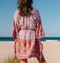 Loosen Printed V Neck Boho Dress