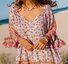 Loosen Printed V Neck Boho Dress