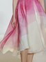 Round Neck Cotton Blends Loosen Formal Dress
