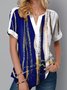Loosen Ombre Casual Cotton Blends T-shirt