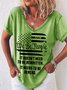 Casual Round Neck Loosen T-shirt