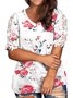 Loosen V Neck Casual T-shirt