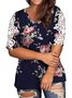 Loosen V Neck Casual T-shirt