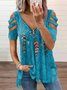 Loosen Casual Round Neck T-shirt