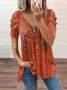Loosen Casual Round Neck T-shirt